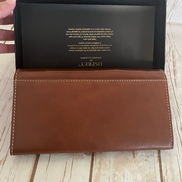 Osprey London Julia Saddle Brown Large Multi-compartment Wallet - Picture 6 of 10